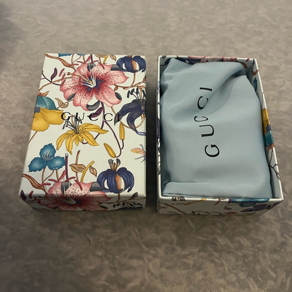 Gucci Floral Marmont Full Inclusion Canvas Wallet with Gold Logo - Picture 3 of 7